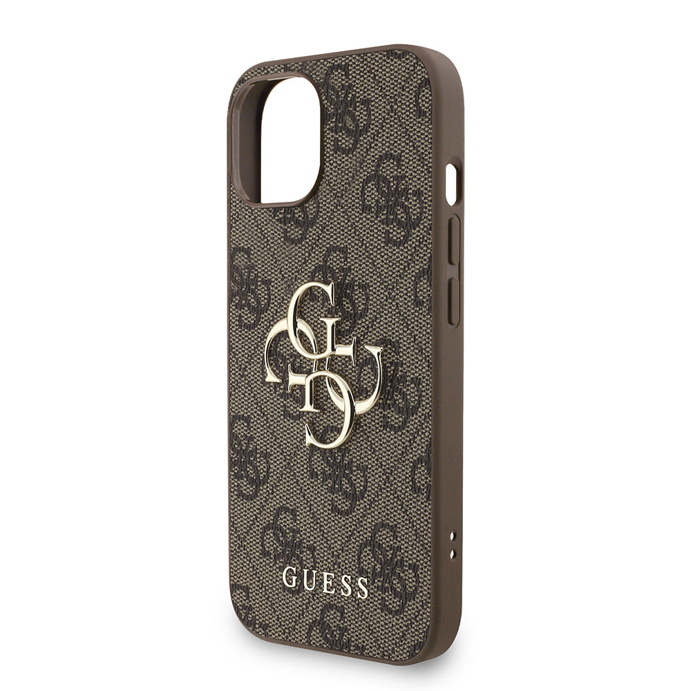 Apple iPhone 14 Kılıf Guess Orjinal Lisanslı PU Deri Bilek Askı İpli Metal Büyük 4G ve Yazı Logolu Kapak