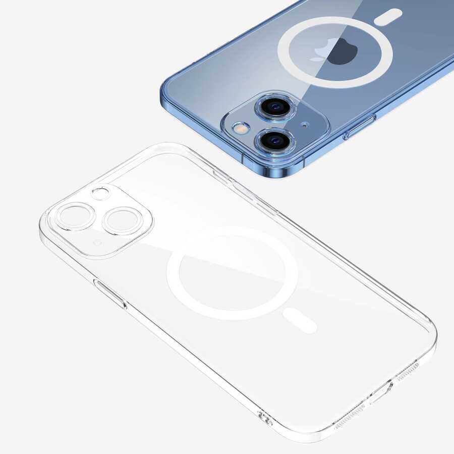 Apple iPhone 14 Kılıf Kamera Korumalı M-safe Sert PC Zore Porto Kapak