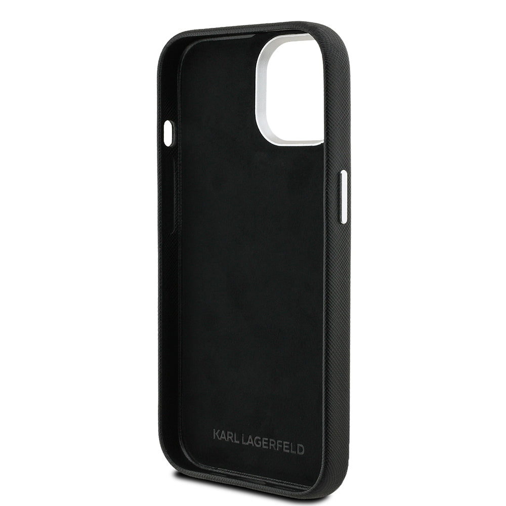 Apple iPhone 14 Kılıf Karl Lagerfeld Orjinal Lisanslı K&C Heads Pin Kapak