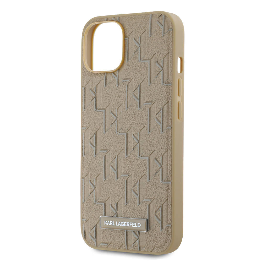 Apple iPhone 14 Kılıf Karl Lagerfeld Orjinal Lisanslı M-safe Şarj Özellikli KL Yazılı Hot Stamp Kapak
