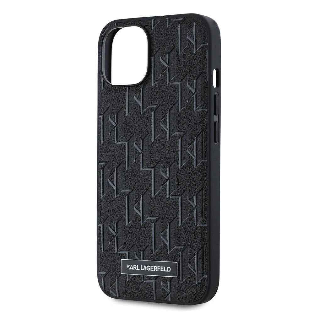 Apple iPhone 14 Kılıf Karl Lagerfeld Orjinal Lisanslı M-safe Şarj Özellikli KL Yazılı Hot Stamp Kapak