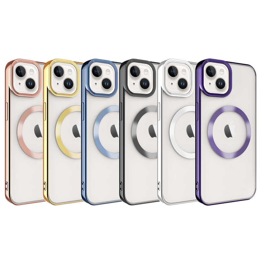 Apple iPhone 14 Kılıf M-safe Wireless Şarj Özellikli Zore Setro Silikon