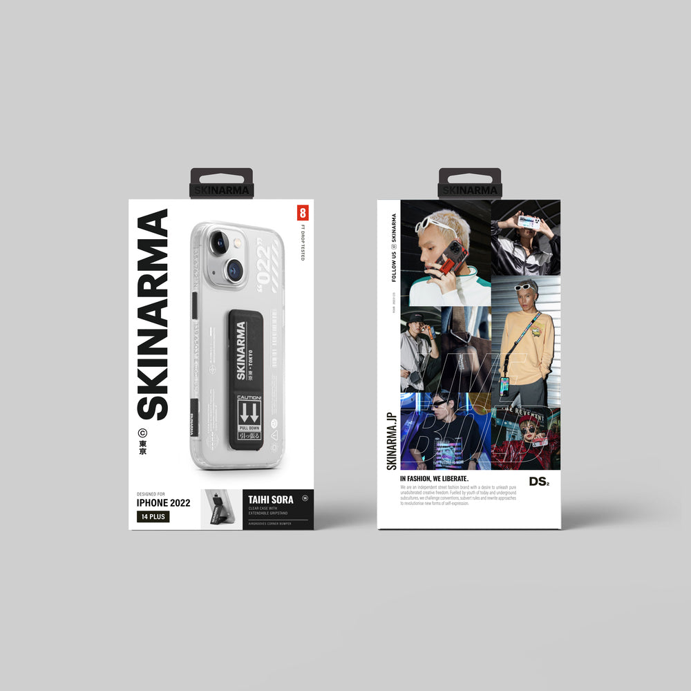Apple iPhone 14 Kılıf SkinArma Standlı Şeffaf Tasarımlı Taihi Sora Kapak