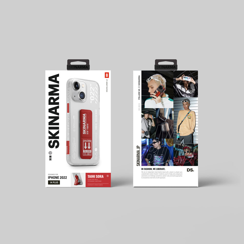 Apple iPhone 14 Kılıf SkinArma Standlı Şeffaf Tasarımlı Taihi Sora Kapak