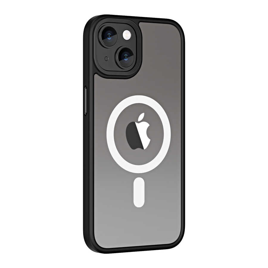 Apple iPhone 14 Kılıf Wireless Şarj Özellikli Zore Hibrit M-safe Kapak