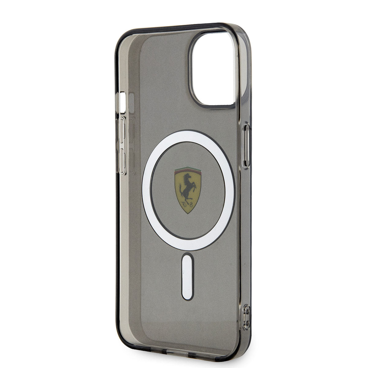 Apple iPhone 14 Plus Kılıf Ferrari M-safe Şarj Özellikli Yarı Transparan Dizayn Kapak