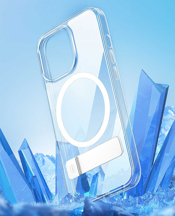 Apple iPhone 14 Plus Kılıf Standlı M-safe Wireless Şarj Özellikli Wiwu Aurora Serisi Kapak