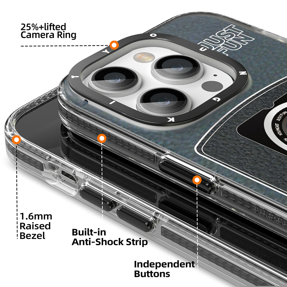 Apple iPhone 14 Pro Kılıf M-safe Şarj Özellikli Lens Figürlü YoungKit Art Film Serisi Kapak