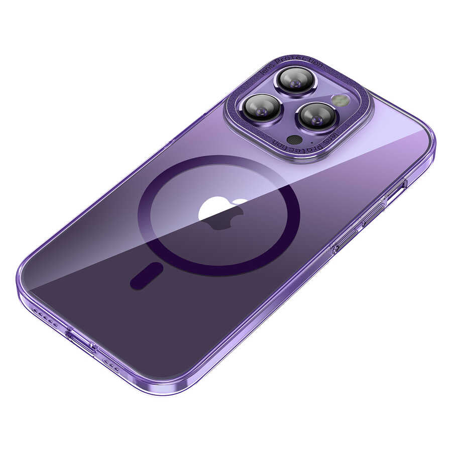 Apple iPhone 14 Pro Kılıf M-safe Şarj Özellikli Sert PC Zore Fuya Kapak