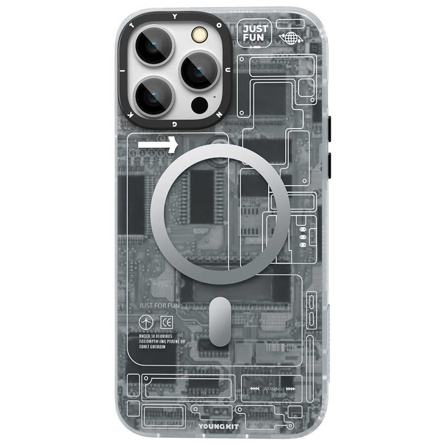 Apple iPhone 14 Pro Kılıf M-safe Şarj Özellikli YoungKit Technology Serisi Kapak