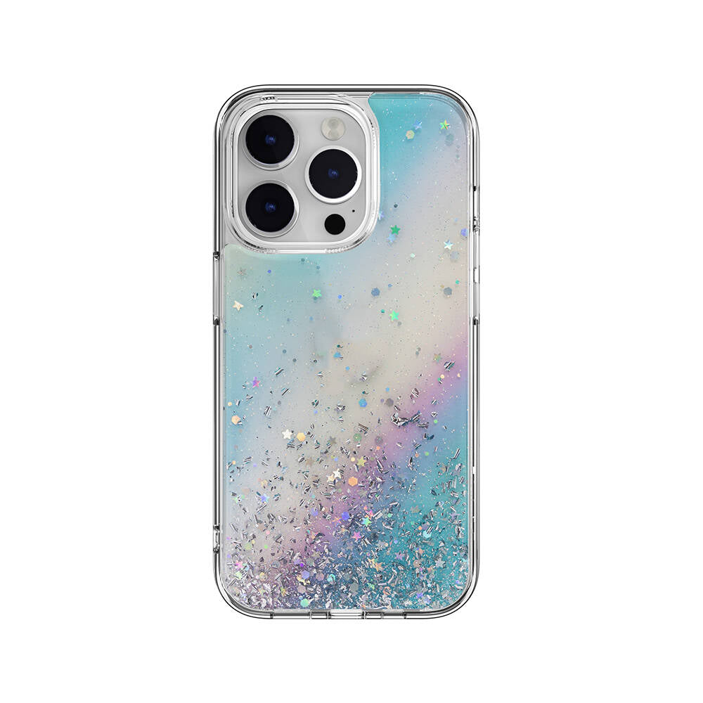 Apple iPhone 14 Pro Kılıf Parlayan Simli Şeffaf Lisanslı Switcheasy Starfield Kapak