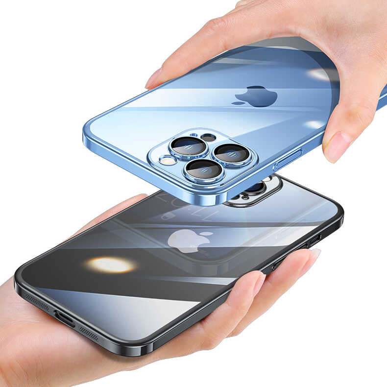 Apple iPhone 14 Pro Kılıf Sert PC Renkli Çerçeveli Zore Riksos Kapak