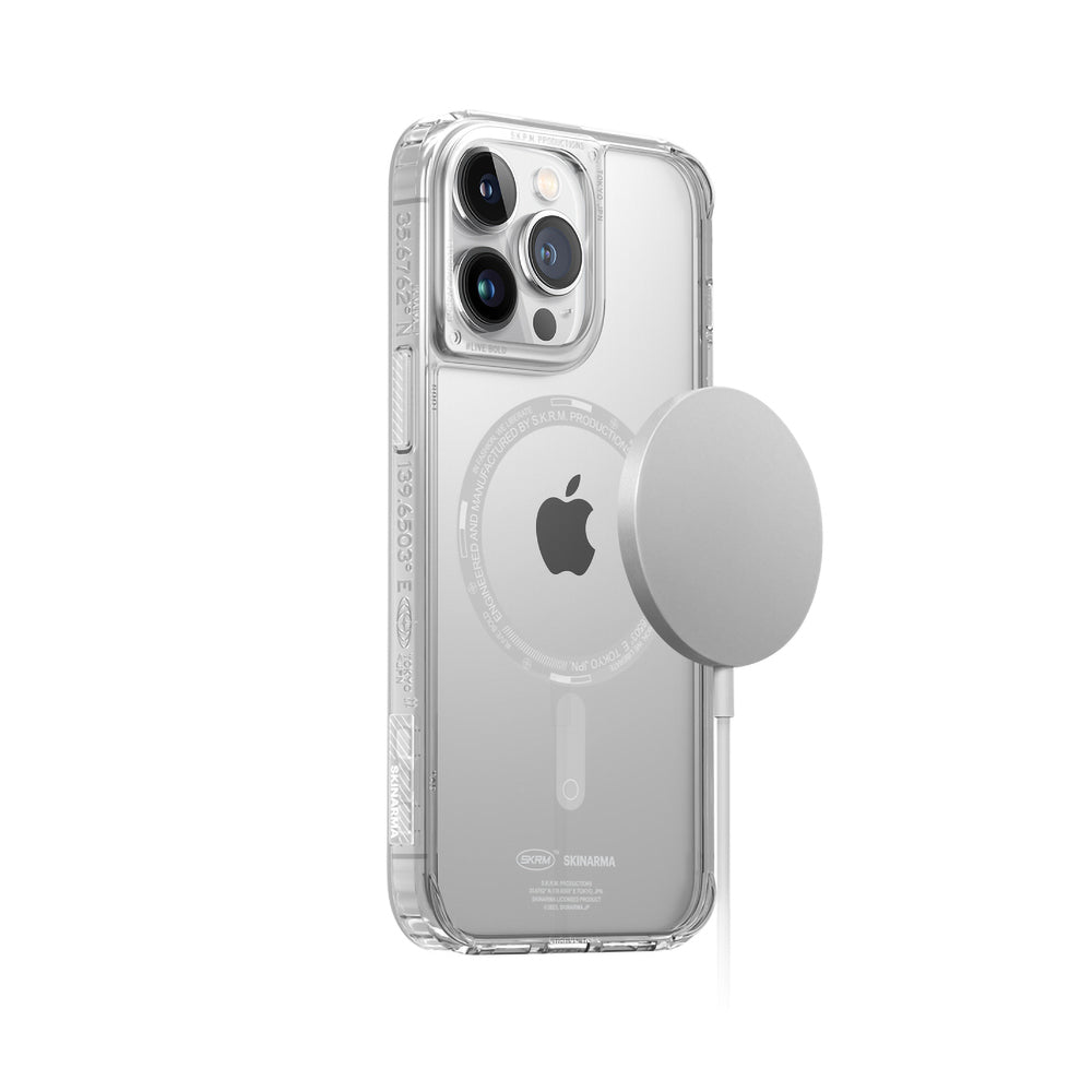 Apple iPhone 14 Pro Kılıf SkinArma Şeffaf Airbag Tasarımlı M-safe Şarj Özellikli Saido Kapak