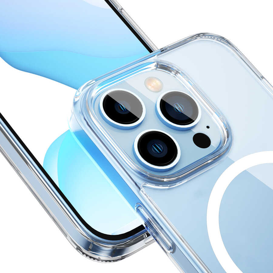 Apple iPhone 14 Pro Kılıf Standlı M-safe Wireless Şarj Özellikli Wiwu Aurora Serisi Kapak