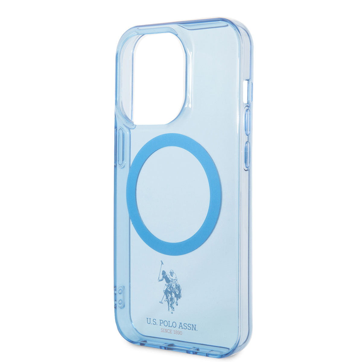 Apple iPhone 14 Pro Kılıf U.S. POLO ASSN. M-safe Şarj Özellikli Transparan Tasarım Kapak