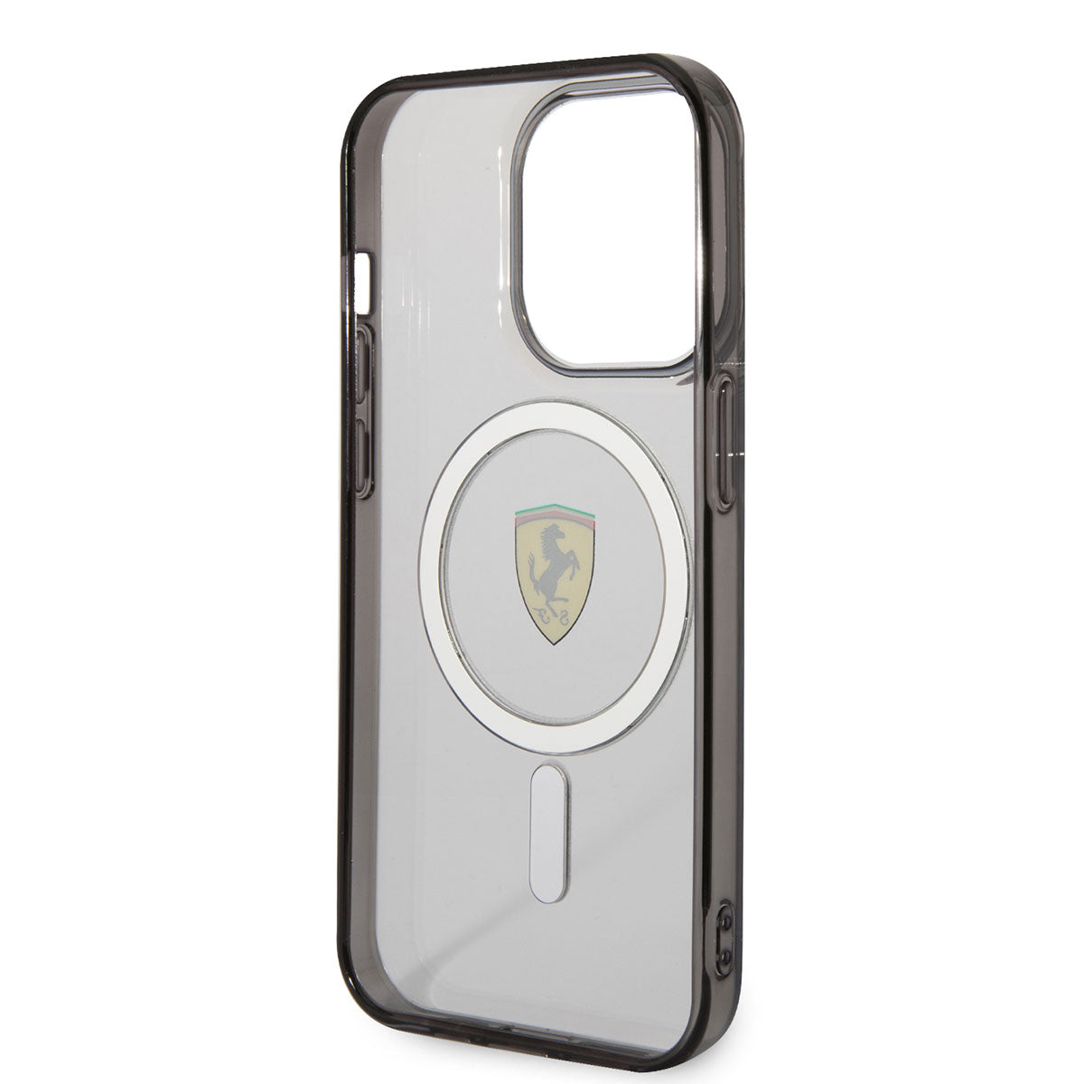 Apple iPhone 14 Pro Max Kılıf Ferrari M-safe Şarj Özellikli Transparan Dizayn Kapak