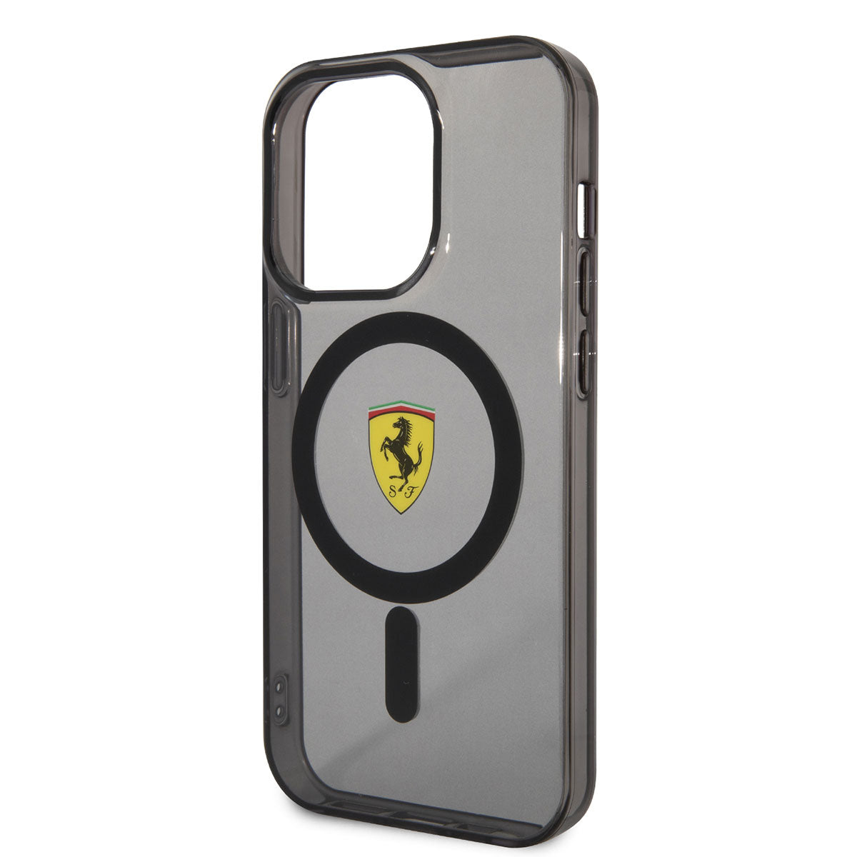 Apple iPhone 14 Pro Max Kılıf Ferrari M-safe Şarj Özellikli Yarı Transparan Dizayn Kapak