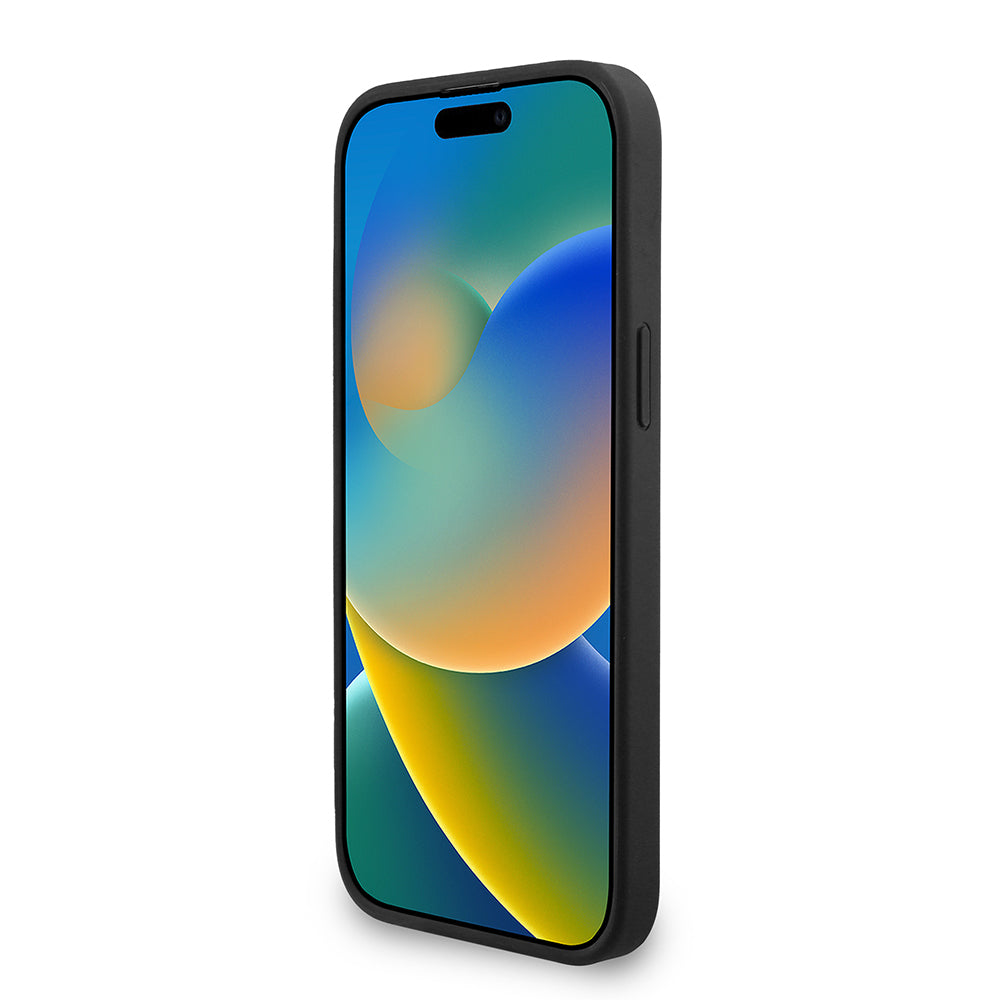 Apple iPhone 14 Pro Max Kılıf Guess Orjinal Lisanslı M-safe Şarj Özellikli PU Deri Bilek Askı İpli Yazı Logolu Kapak