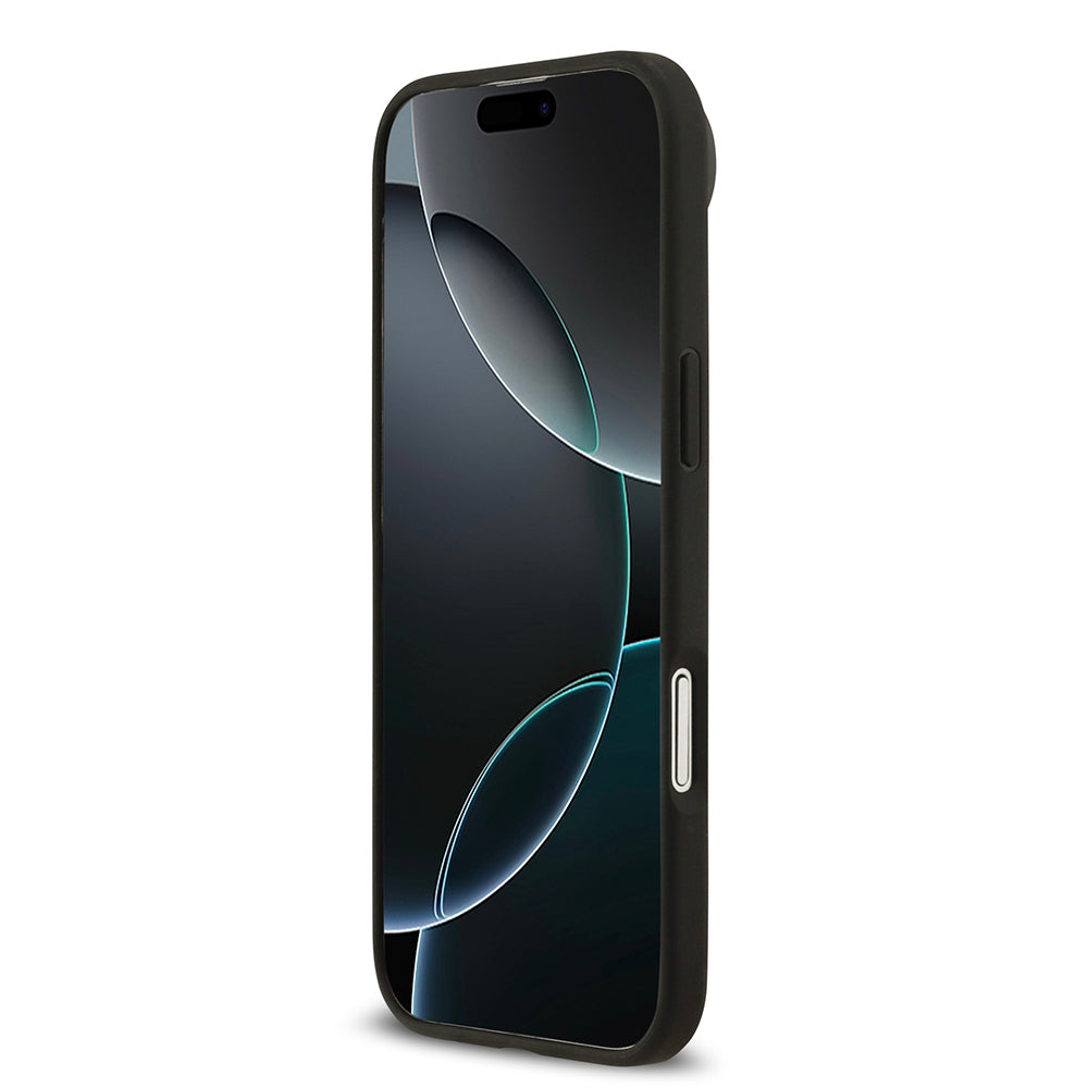 Apple iPhone 17 Air Kılıf Guess Orjinal Lisanslı M-safe Şarj Özellikli Taneli Çiçek Tasarımlı Metal Yazı Logolu Kapak