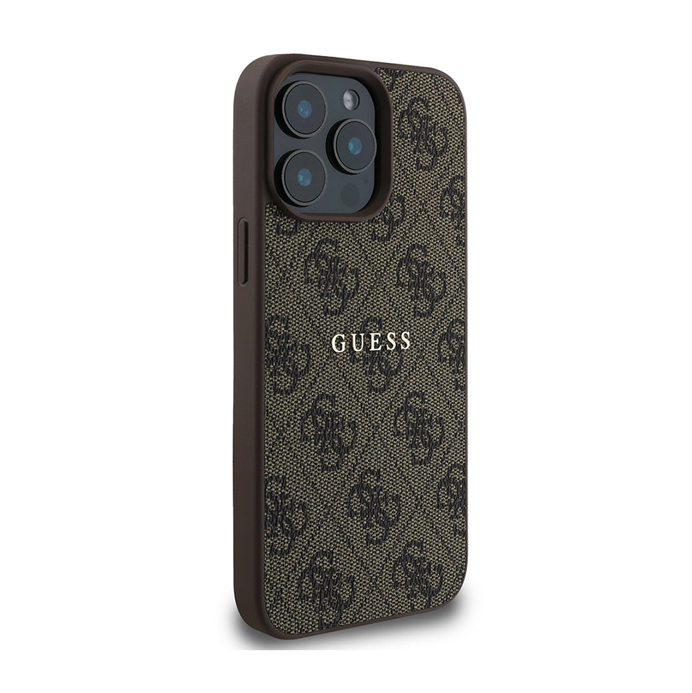 Apple iPhone 14 Pro Max Kılıf Guess Orjinal Lisanslı M-safe Şarj Özellikli 4G Desen Yazı Logolu Kapak