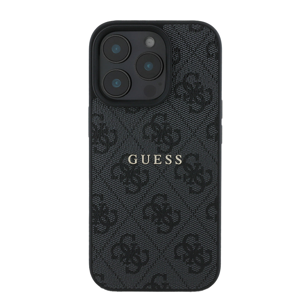 Apple iPhone 14 Pro Max Kılıf Guess Orjinal Lisanslı M-safe Şarj Özellikli 4G Desen Yazı Logolu Kapak