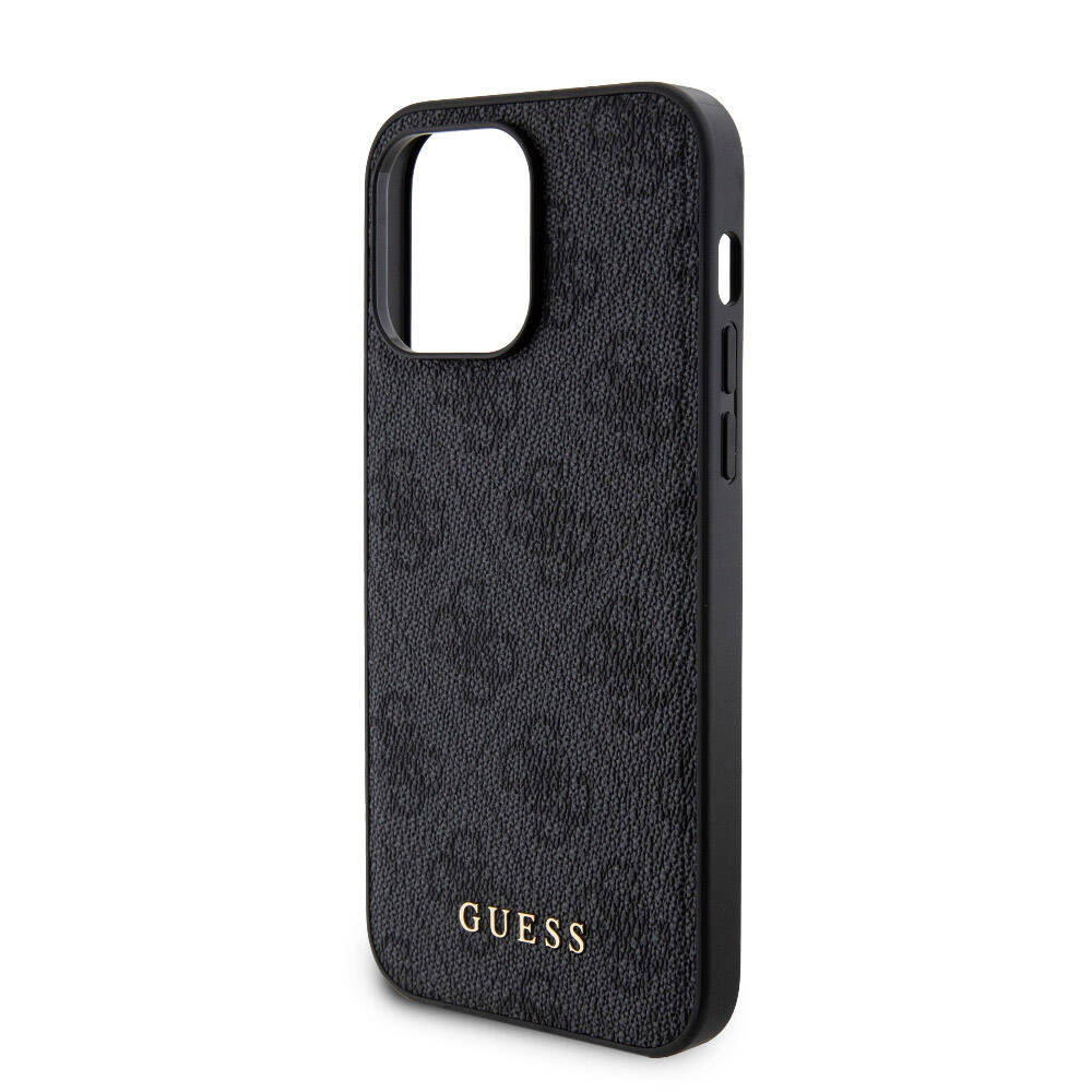 Apple iPhone 14 Pro Max Kılıf Guess Orjinal Lisanslı M-safe Şarj Özellikli Yazı Logolu 4G Desenli Kapak + Powerbank 5000mAh 2in1 Set