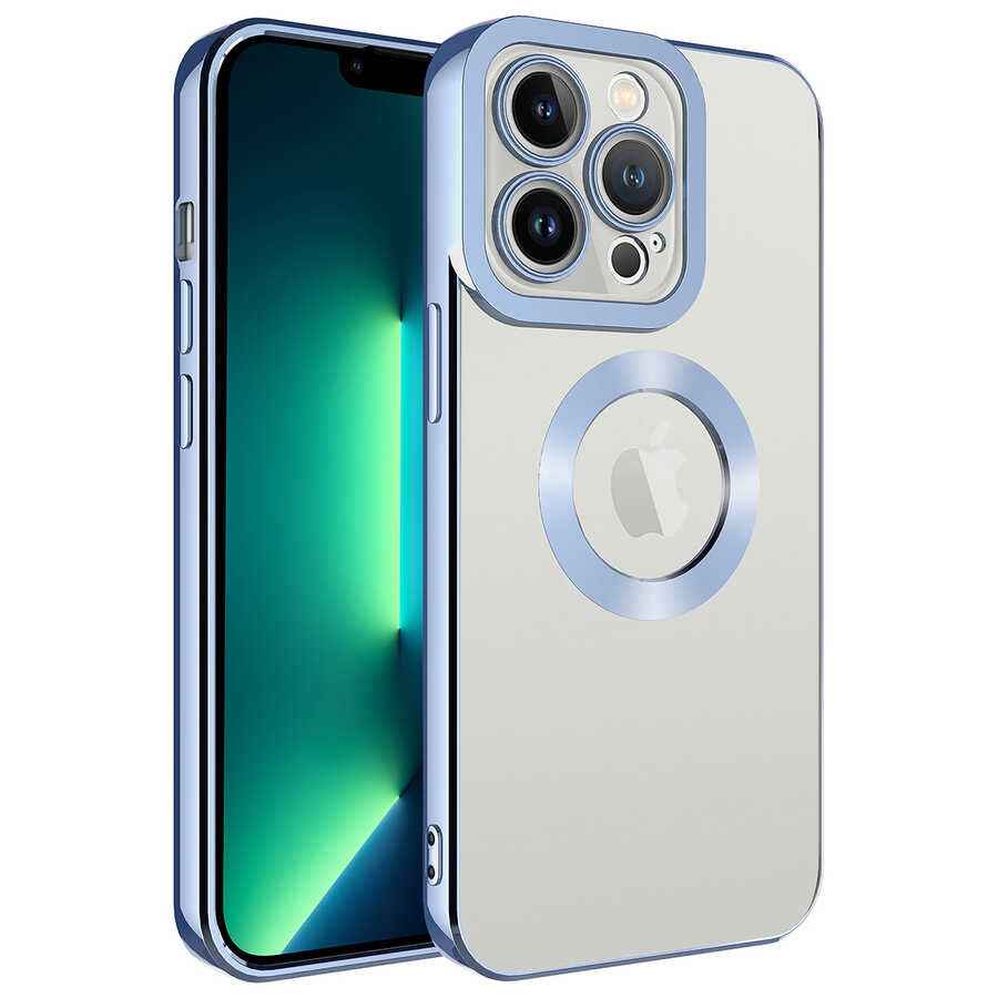 Apple iPhone 14 Pro Max Kılıf Kamera Korumalı Logo Gösteren Zore Omega Kapak