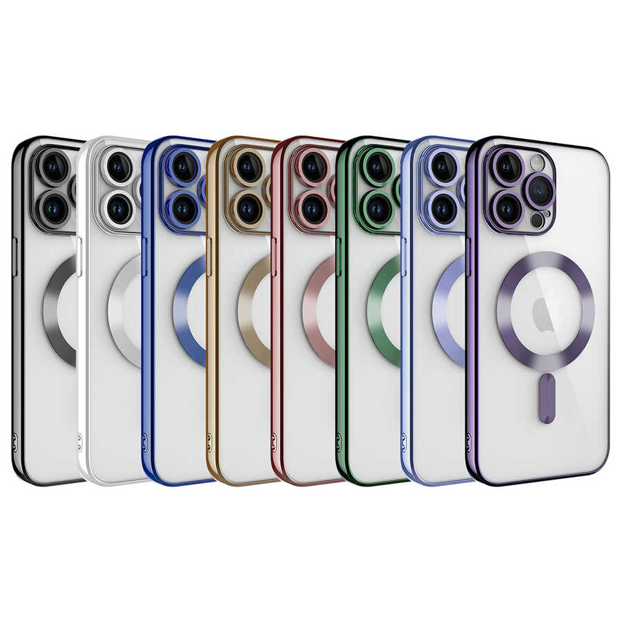 Apple iPhone 14 Pro Max Kılıf Kamera Korumalı M-safe Wireless Şarj Özellikli Zore Demre Kapak