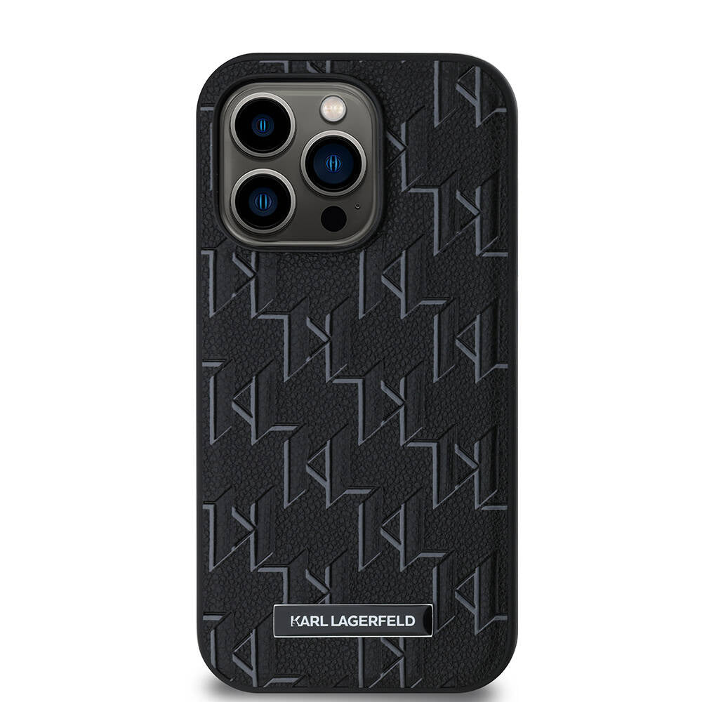Apple iPhone 14 Pro Max Kılıf Karl Lagerfeld Orjinal Lisanslı M-safe Şarj Özellikli KL Yazılı Hot Stamp Kapak
