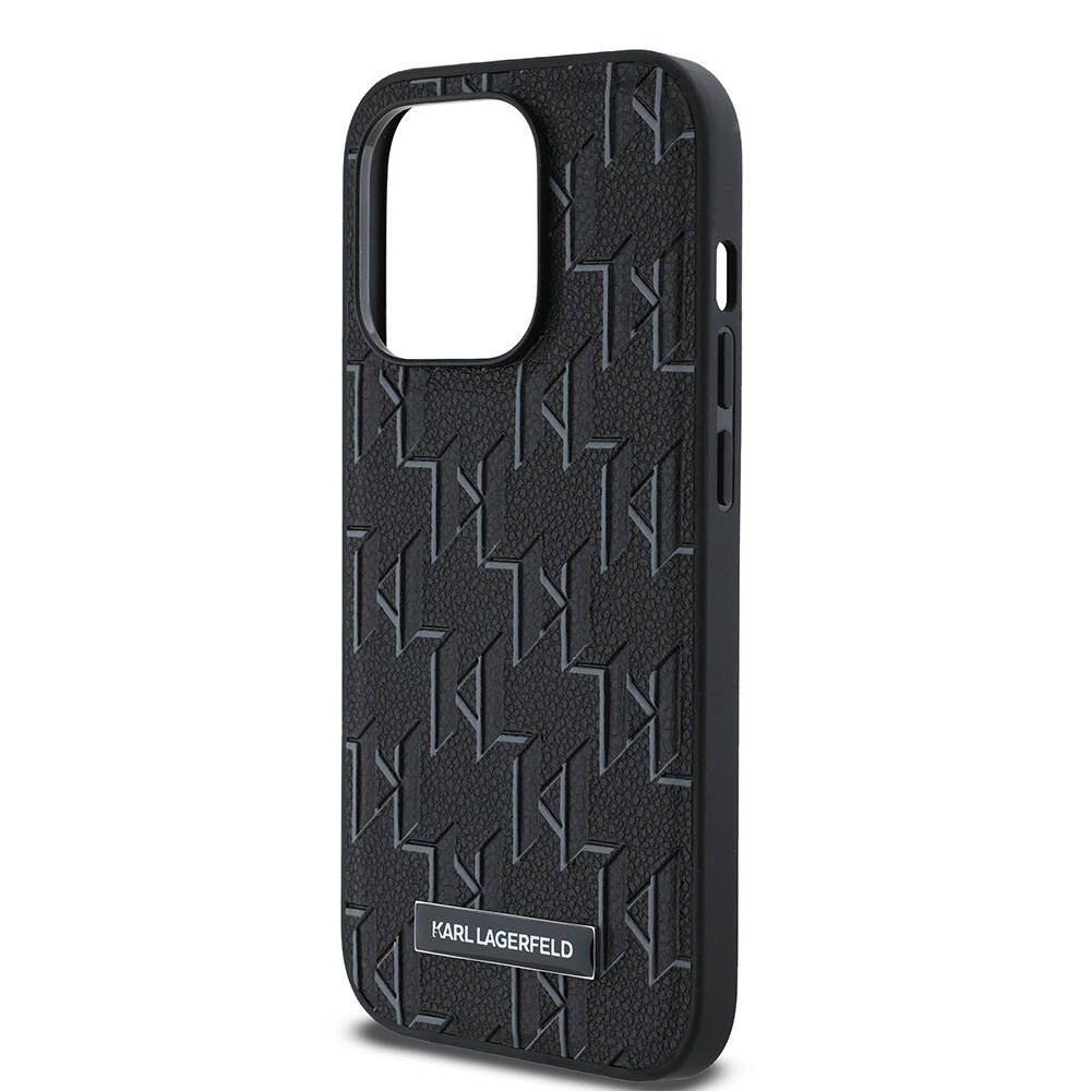 Apple iPhone 14 Pro Max Kılıf Karl Lagerfeld Orjinal Lisanslı M-safe Şarj Özellikli KL Yazılı Hot Stamp Kapak