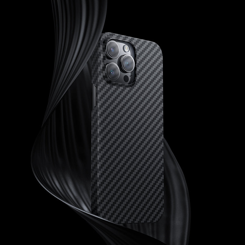 Apple iPhone 14 Pro Max Kılıf M-safe Özellikli Karbon Fiber Benks Essential Kevlar Kapak