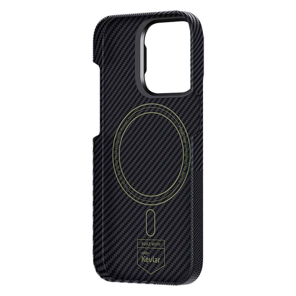 Apple iPhone 14 Pro Max Kılıf M-safe Şarj Özellikli Karbon Fiber Benks Montage ArmorAir Kevlar Kapak