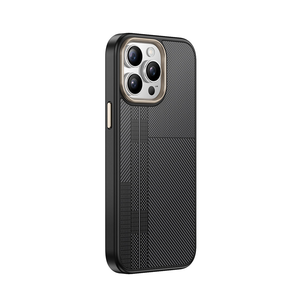 Apple iPhone 14 Pro Max Kılıf M-safe Şarj Özellikli Karbon Fiber Görünümlü Zore Antina Kapak