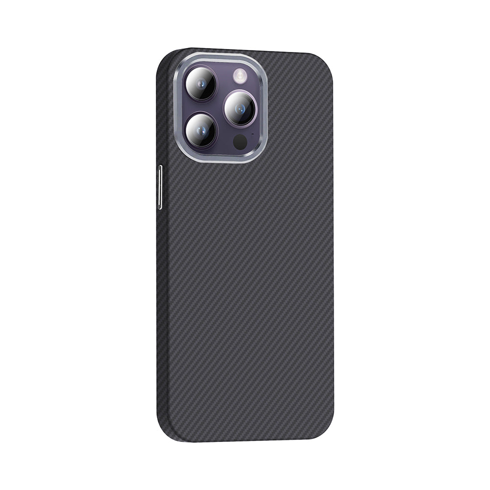 Apple iPhone 14 Pro Max Kılıf M-safe Şarj Özellikli Karbon Fiber Görünümlü Zore Gros Kapak