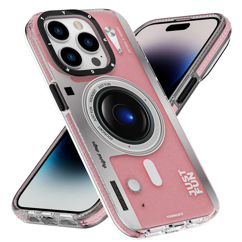 Apple iPhone 14 Pro Max Kılıf M-safe Şarj Özellikli Lens Figürlü YoungKit Art Film Serisi Kapak