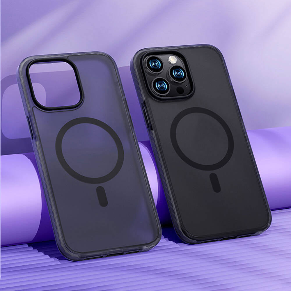 Apple iPhone 14 Pro Max Kılıf M-safe Şarj Özellikli Mat Arka Yüzey Benks Drop Resistance Kapak