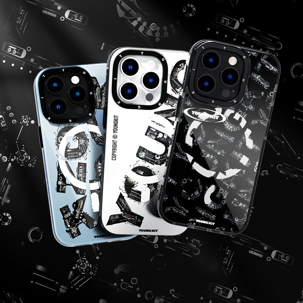 Apple iPhone 14 Pro Max Kılıf M-safe Şarj Özellikli Yazı Temalı YoungKit Mechanic Serisi Kapak