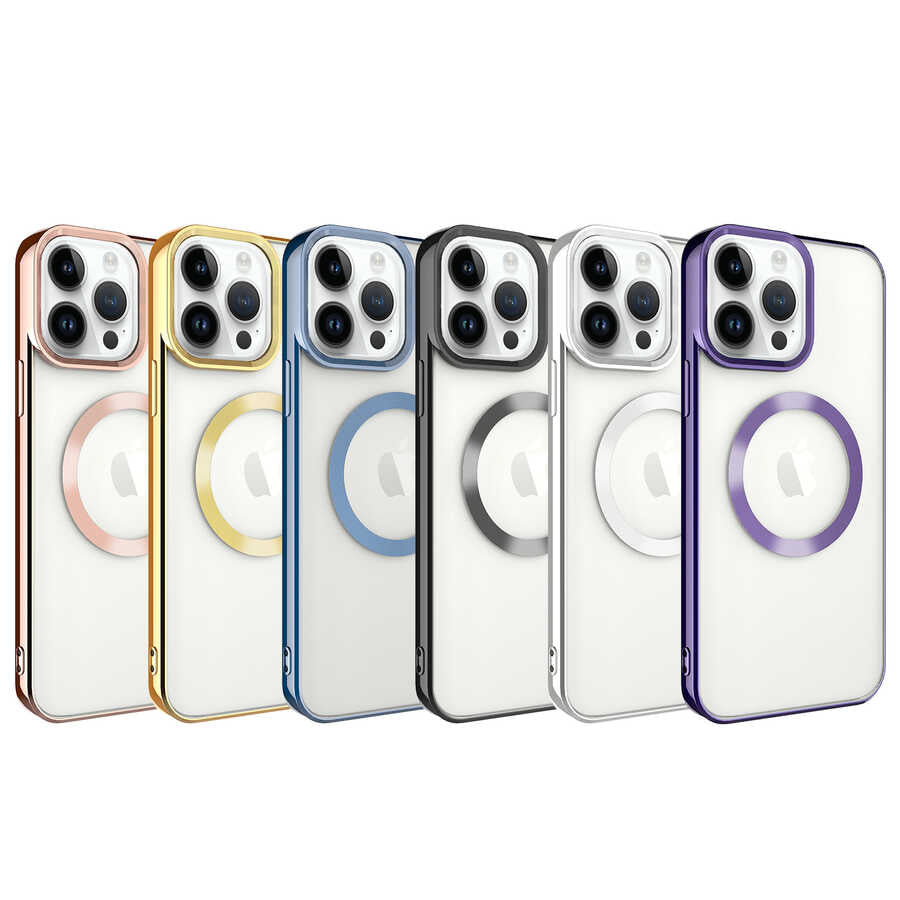 Apple iPhone 14 Pro Max Kılıf M-safe Wireless Şarj Özellikli Zore Setro Silikon