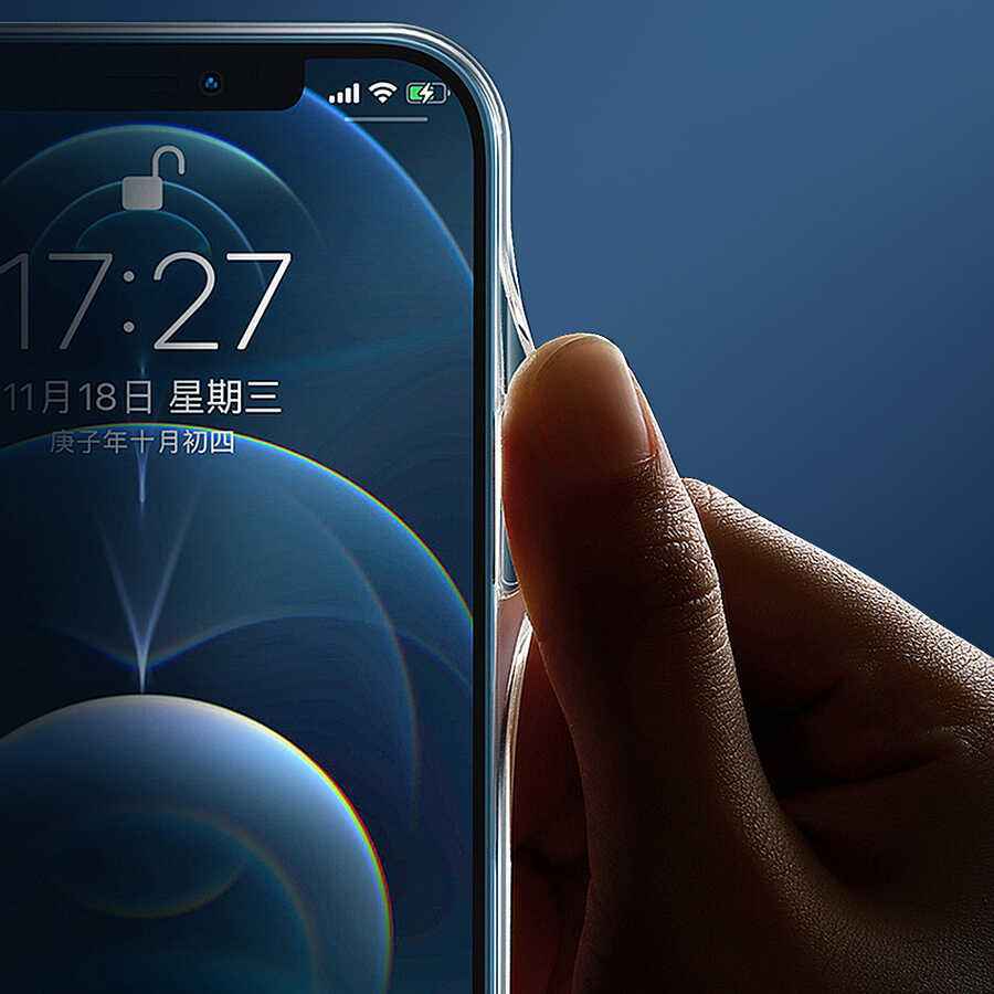 Apple iPhone 14 Pro Wiwu M-safe Şarj Özellikli Lens Korumalı Şeffaf Silikon Kapak