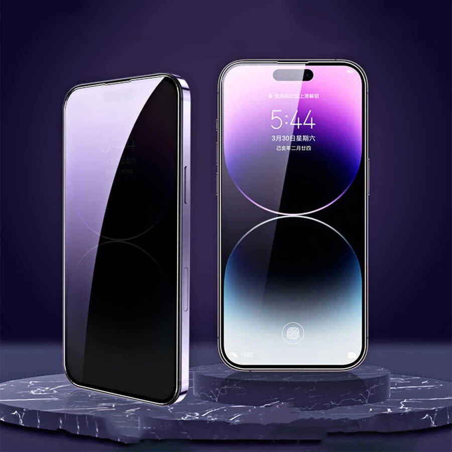Apple iPhone 14 Pro Zore Kor Privacy Cam Ekran Koruyucu