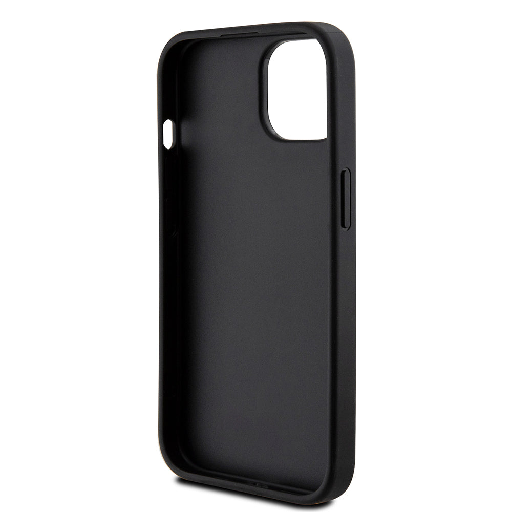 Apple iPhone 15 Kılıf Guess Orjinal Lisanslı Gül Baskılı Büyük Metal Logo Dizaynlı Kapak
