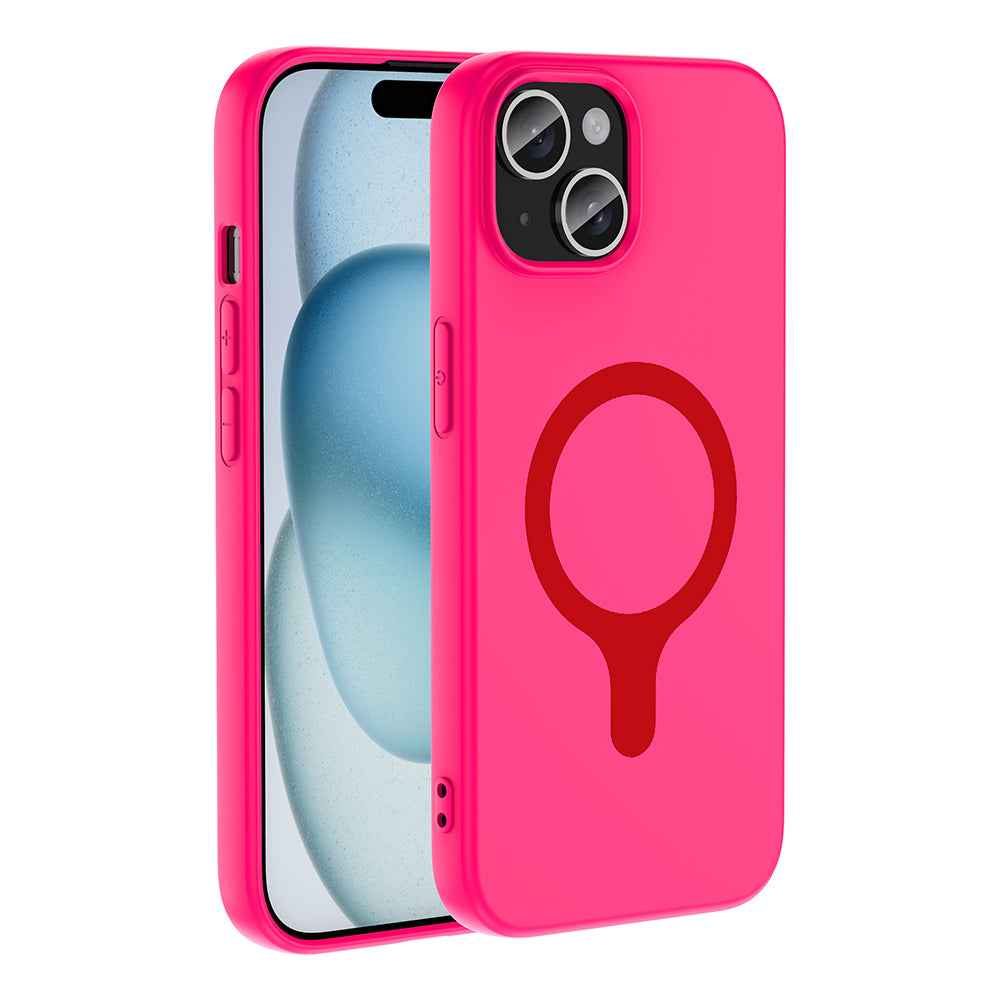 Apple iPhone 15 Kılıf M-Safe Şarj Özellikli Zore Aris Silikon Kapak