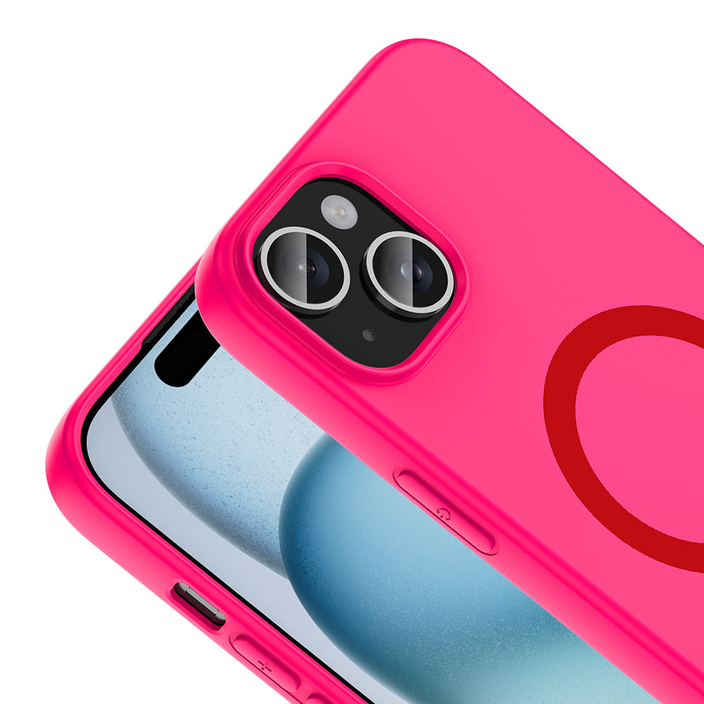 Apple iPhone 15 Kılıf M-Safe Şarj Özellikli Zore Aris Silikon Kapak