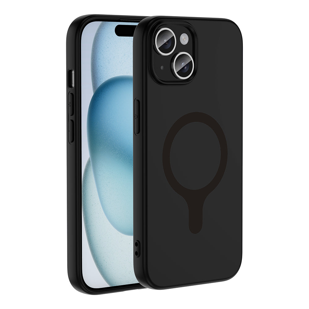 Apple iPhone 15 Kılıf M-Safe Şarj Özellikli Zore Aris Silikon Kapak