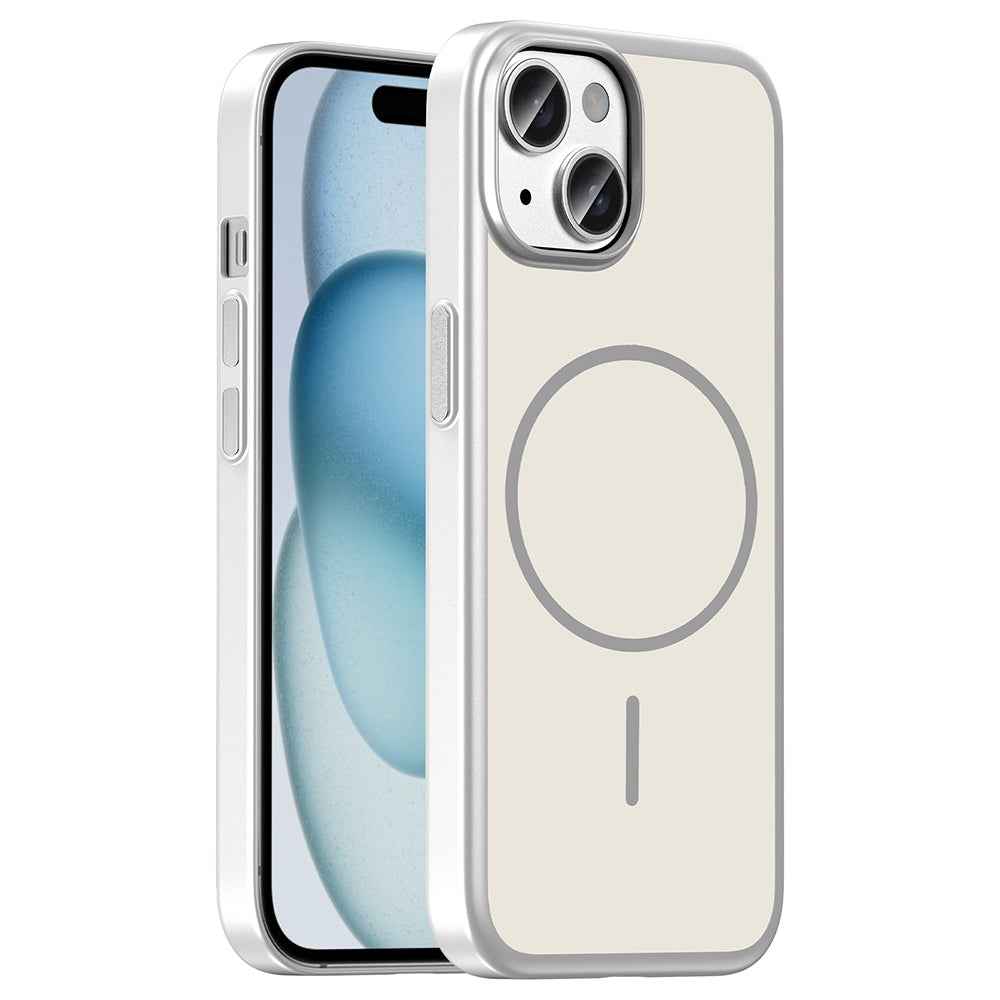 Apple iPhone 15 Kılıf M-Safe Şarj Özellikli Zore Lora PC Kapak