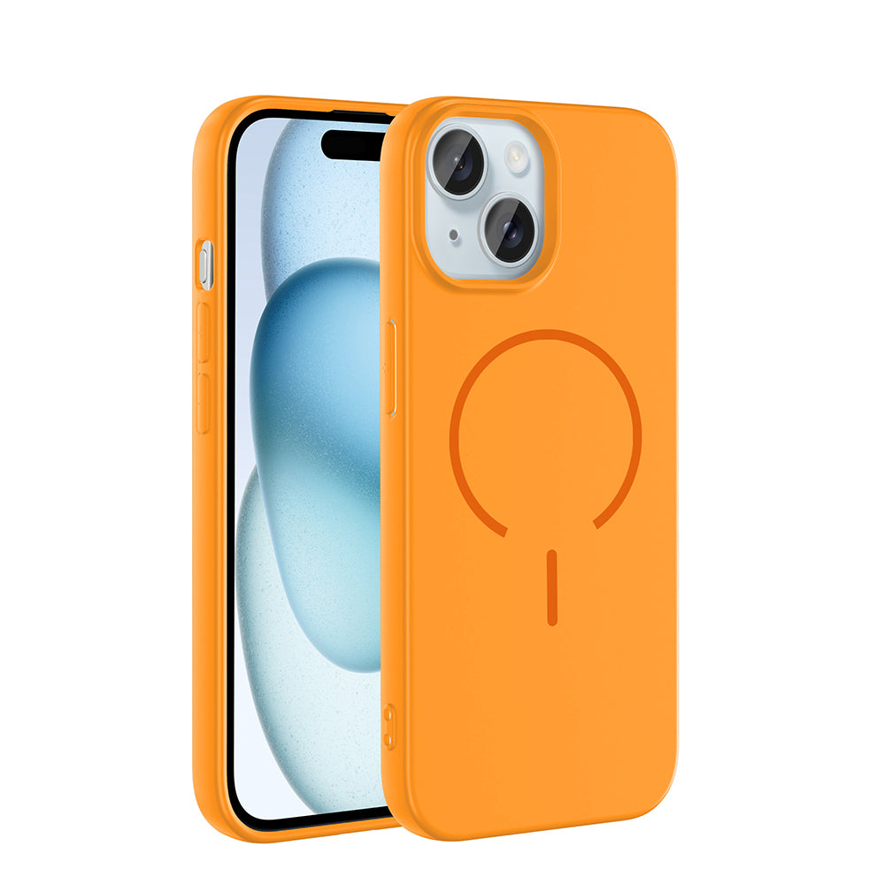 Apple iPhone 15 Kılıf M-safe Şarj Özellikli Zore Meta Kapak
