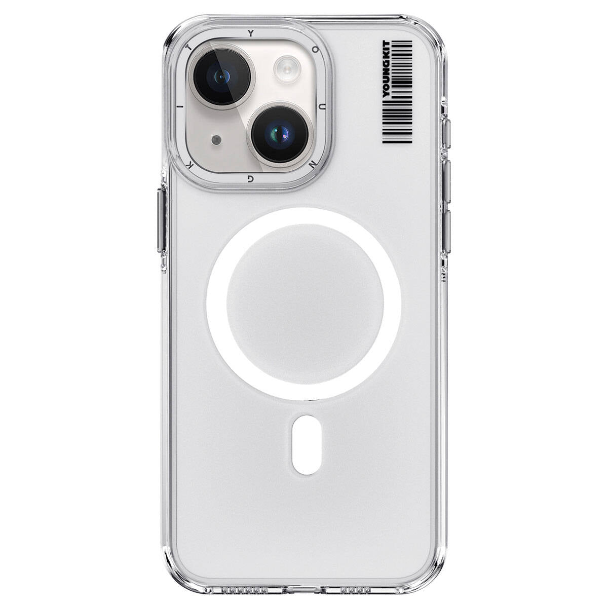Apple iPhone 15 Kılıf M-safe Şarj Özellikli Şeffaf Youngkit Crystal Shield Serisi Kapak