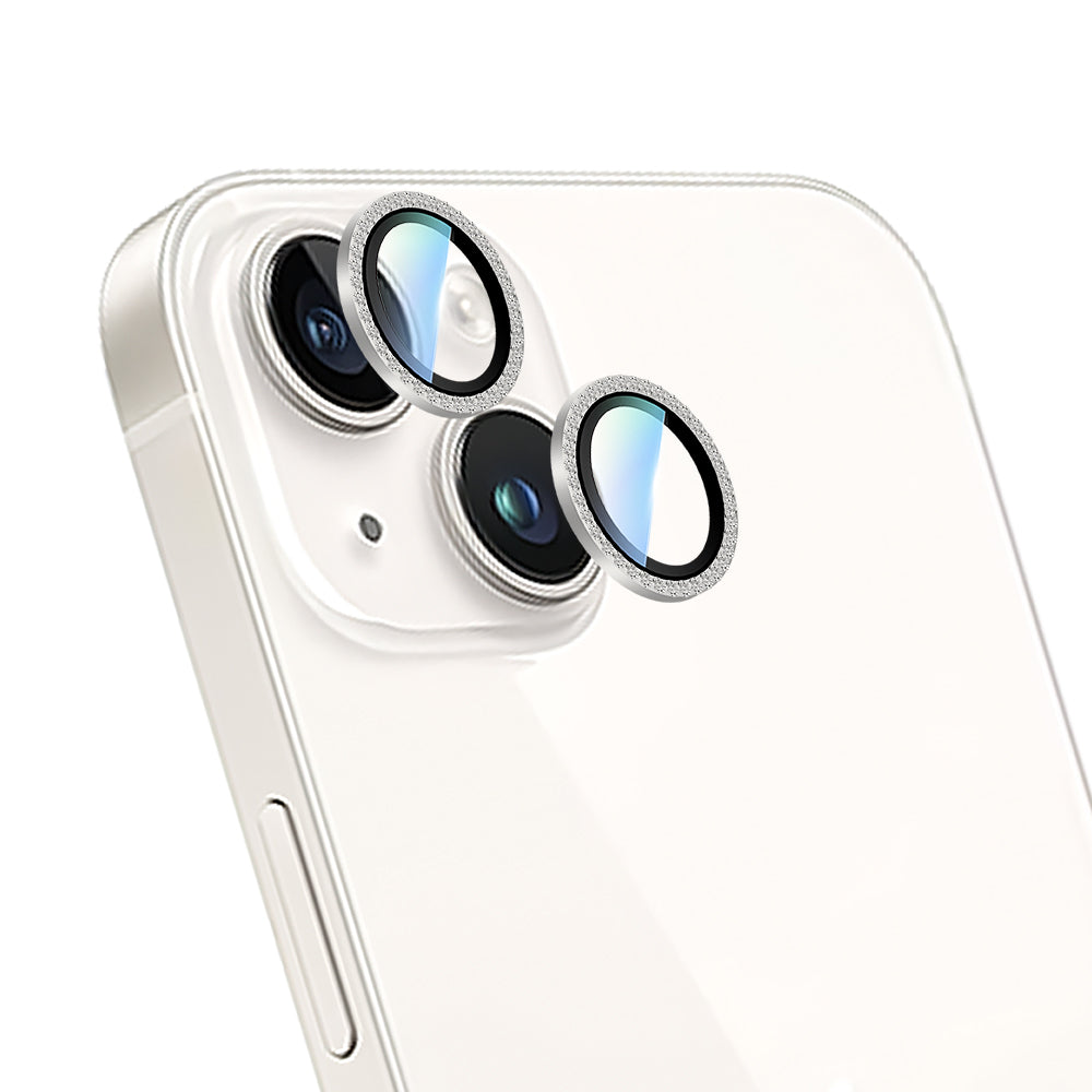 Apple iPhone 15 Plus CaseWorld Alloy Sparkling Diamond Serisi Taşlı Lens Koruyucu