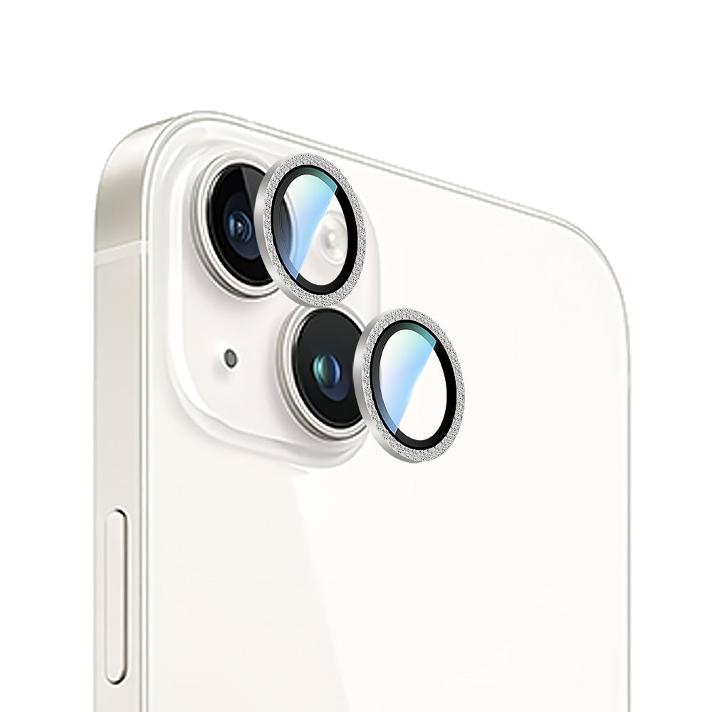 Apple iPhone 15 Plus CaseWorld Alloy Sparkling Diamond Serisi Taşlı Lens Koruyucu