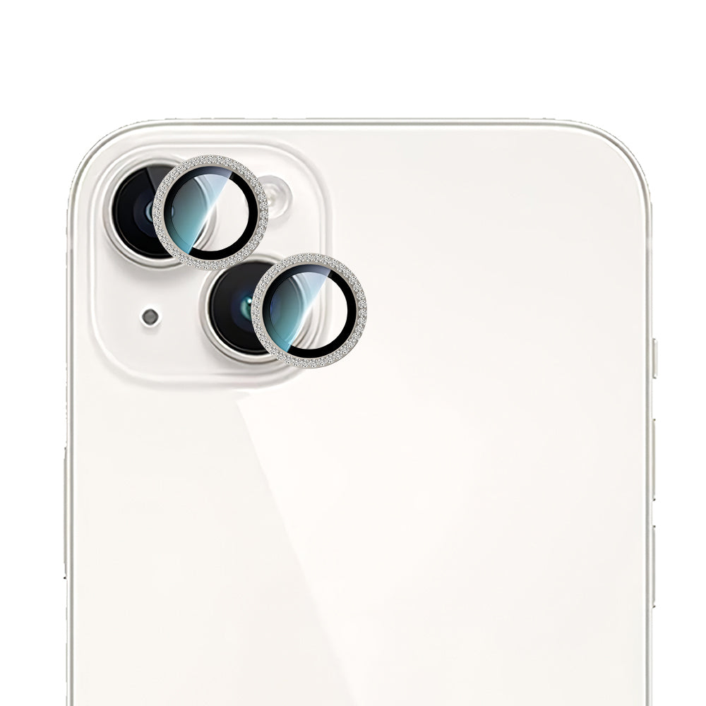 Apple iPhone 15 Plus CaseWorld Alloy Sparkling Diamond Serisi Taşlı Lens Koruyucu